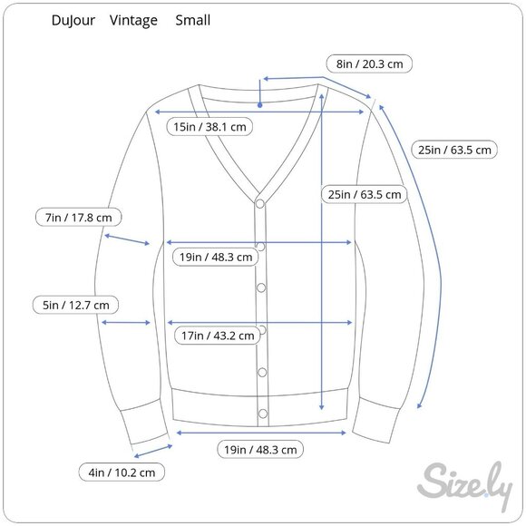 Vintage DuJour Silk Lambs Wool Blend Collared Button Up Cardigan Women's Sz S - Picture 9 of 9